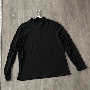 Essentials Black Quarter-Zip Top